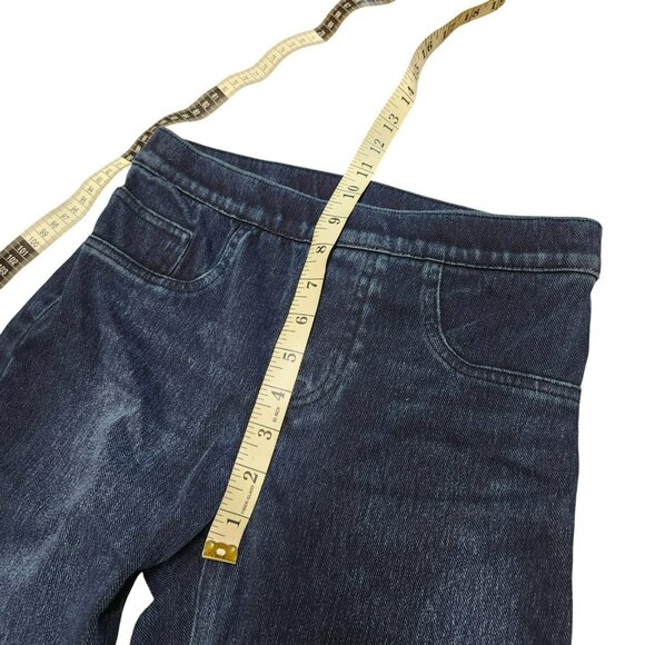 Spanx Womens Small Jean-ish Ankle Leggings Blue High Rise Dark Wash Denim - Picture 10 of 15